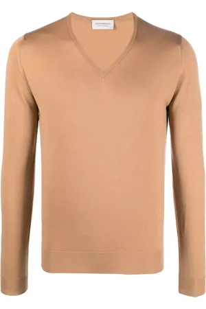 JOHN SMEDLEY Suéter de tejido fino y cuello en V