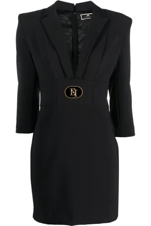 Elisabetta Franchi Vestido corto con placa del logo