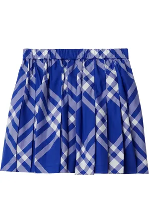 Burberry Falda corta con diseño plisado y cuadros estampados