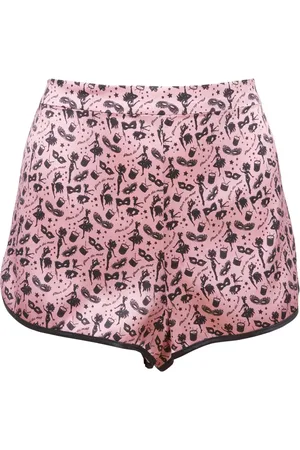 FLEUR DU MAL Shorts de pijama con estampado de carnaval