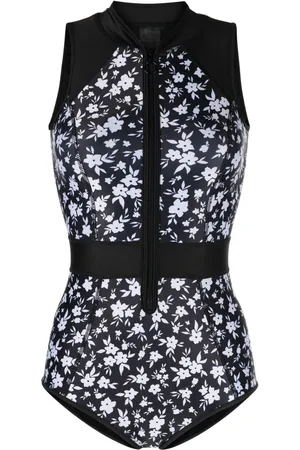 Duskii Traje de baño con estampado floral y cierre