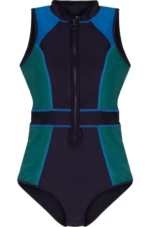 Duskii Traje de baño con paneles y diseño color block