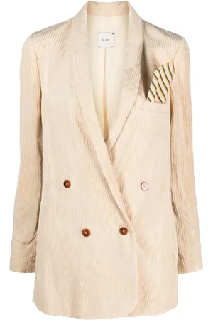 ALYSI Blazer de pana con doble botonadura