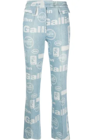 John Galliano Jeans con estampado Racing Logo 1990