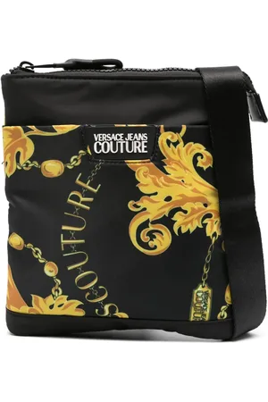 VERSACE Mochila tipo mensajero con estampado Chain Couture
