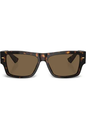 Dolce & Gabbana Lentes de sol con armazón cuadrada estilo carey