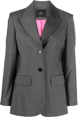 Twin-Set Blazer con botones y motivo de rayas diplomáticas