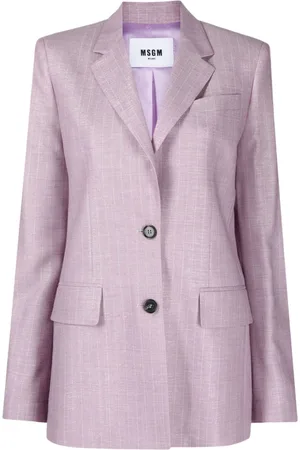 Msgm Blazer con botones y motivo de rayas diplomáticas