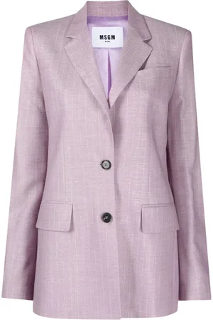 Msgm Blazer con botones y motivo de rayas diplomáticas