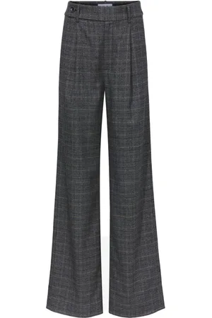 Proenza Schouler Plaid Suiting Wide Leg Pants