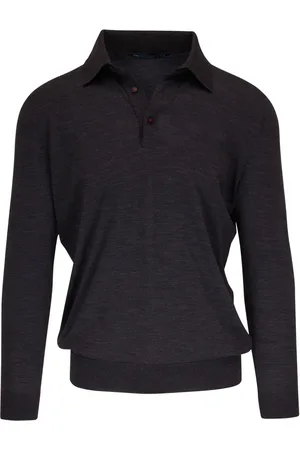 Kiton Suéter tipo polo manga larga