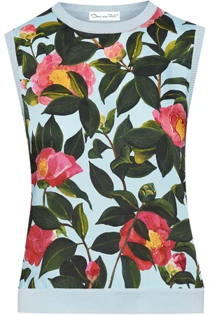 Oscar de la Renta Camiseta Camellia con estampado