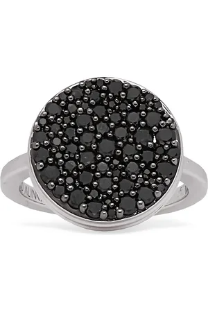 ALINKA Anillo Black Caviar en oro blanco de 18kt con diamantes