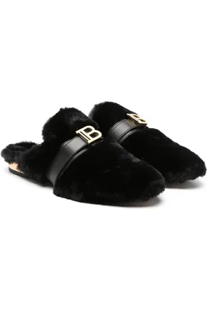 Balmain Slippers con placa del logo