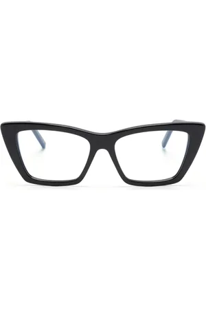 Saint Laurent Lentes con armazón cat eye y logo grabado