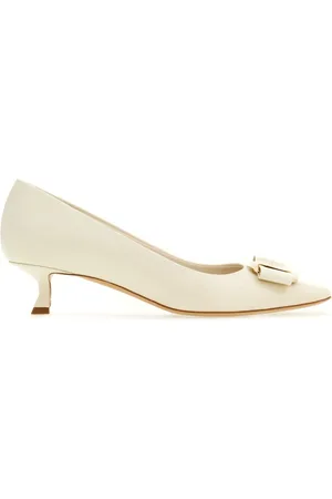 Salvatore Ferragamo Zapatillas New con lazo Vara y tacón de 40mm