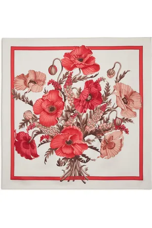 Salvatore Ferragamo Mascada de seda con estampado floral