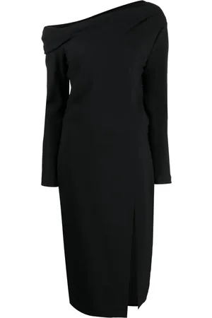 THEORY Vestido midi con hombros descubiertos