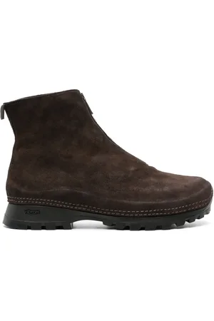 GUIDI Botas de gamuza con puntera redonda
