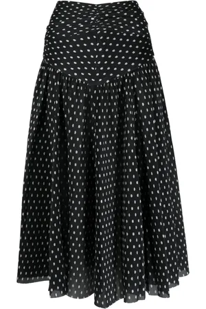 ZIMMERMANN Falda plisada con lunares estampados