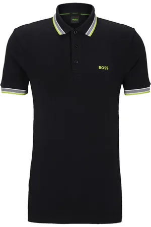 HUGO BOSS Playera tipo polo de piqué con logo bordado
