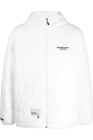 A Bathing Ape Logo-embroidered quilted padded jacket