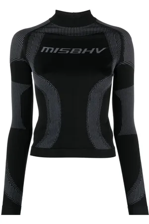 MISBHV Top con cuello de tortuga y logo en jacquard
