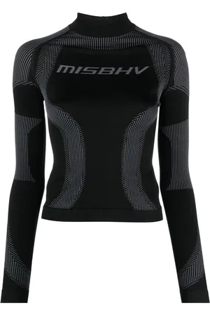 MISBHV Top con cuello de tortuga y logo en jacquard