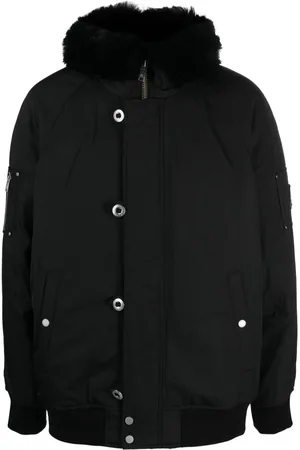 Moose Knuckles Hoodie capitonada con capucha texturizada