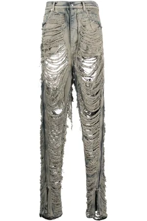 Rick Owens Jeans slim con efecto envejecido