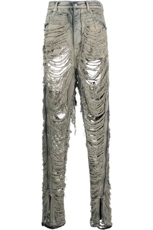 Rick Owens Jeans slim con efecto envejecido