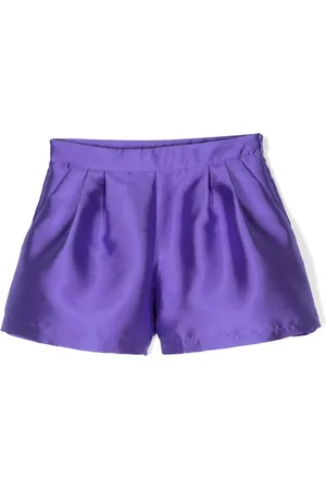 DOUUOD KIDS Shorts satinados con pinzas