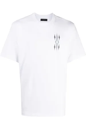 AMIRI Playera con motivo de rombos