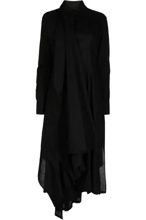 YOHJI YAMAMOTO Vestido midi Muslin