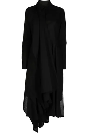 YOHJI YAMAMOTO Vestido midi Muslin