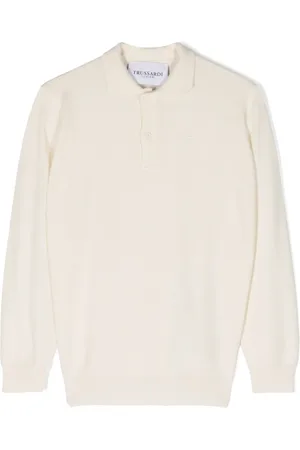 Trussardi Playera tipo polo tejida con logo bordado