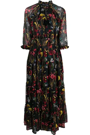 SAMANTHA SUNG Vestido camisero Aster con estampado floral
