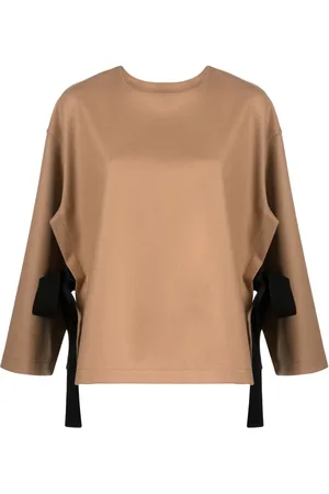 ERIKA CAVALLINI Blusa estilo capa de tejido de rizo