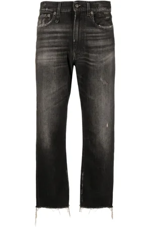 R13 Boyfriend jeans con efecto envejecido