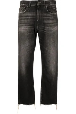 R13 Boyfriend jeans con efecto envejecido