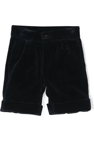 LA STUPENDERIA Shorts de terciopelo con pinzas