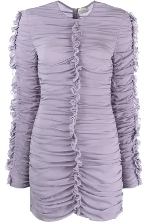 MAGDA BUTRYM Vestido de seda corto detalle de volantes