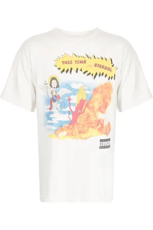 SAINT MXXXXXX Playera con caricatura estampada