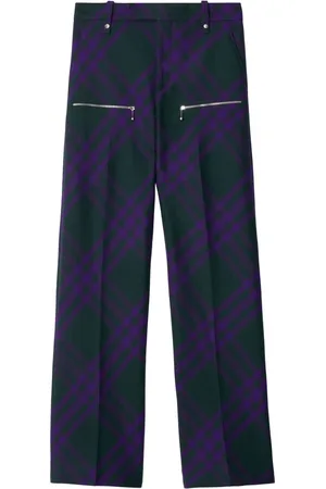 Burberry Pantalones con cuadros estampados