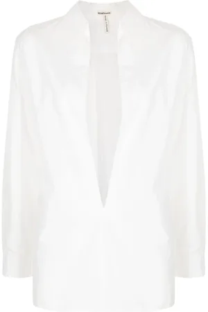 Hermès Camisa con cuello en V 1990-2000
