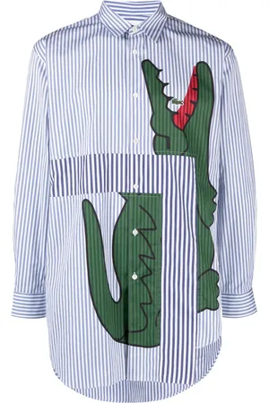 Comme des Garçons Camisa con estampado gráfico de x Lacoste