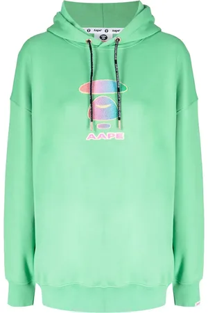 A Bathing Ape Hoodie con logo estampado y cordones