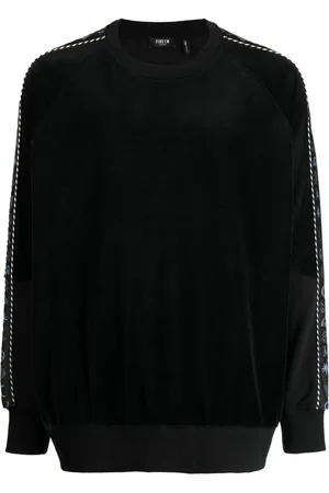 FIVE CM Sudadera velour con detalle de tiras