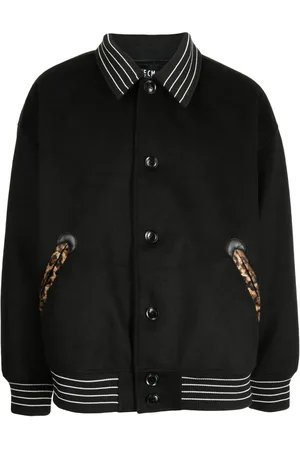 FIVE CM Chamarra bomber con bordes a rayas