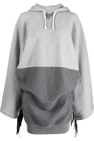 JUNYA WATANABE Hoodie con diseño color block y flecos